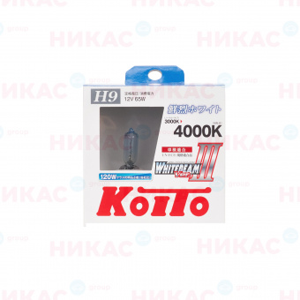 Галоген.лампа KOITO Whitebeam H9 4000K 12V 65W (компл.)